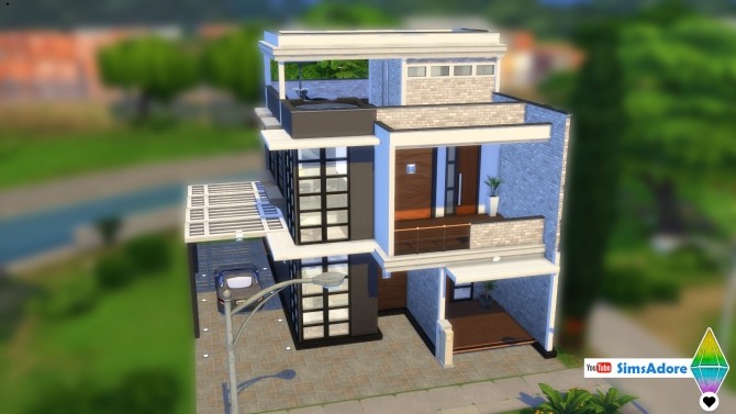 Sims 4 Modern house MODERNICA Small Lot by bradybrad7 at Mod The Sims