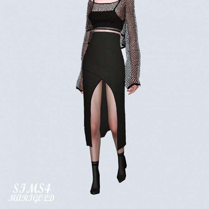 Sims 4 Unbalance Tulip Long Skirt (P) at Marigold