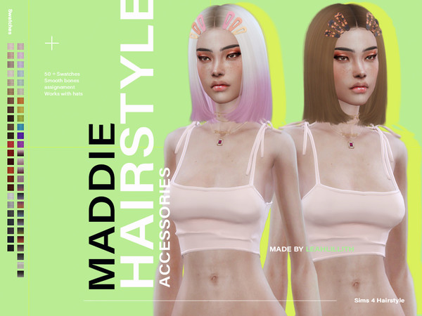 Sims 4 Maddie Hair by Leah Lillith at TSR