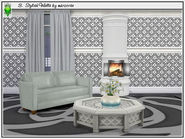 Sims 4 Stylish Walls by marcorse at TSR