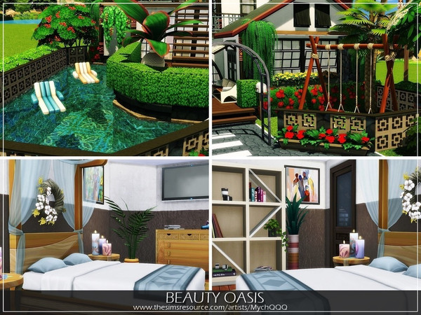 Sims 4 Beauty Oasis house by MychQQQ at TSR