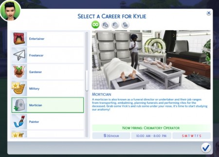Mortician Career With Custom Chance Cards by MarieLynette at Mod The Sims