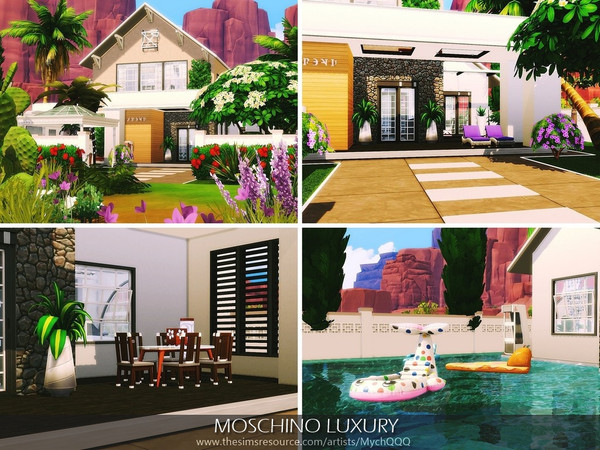 Sims 4 Moschino Luxury house by MychQQQ at TSR