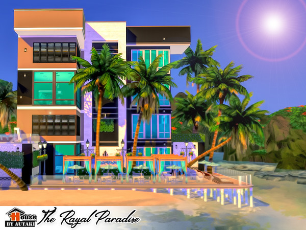 Sims 4 The Rayal Paradise house by autaki at TSR