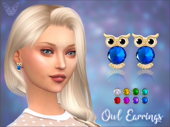 Sims 4 Owl Stud Earrings at Giulietta