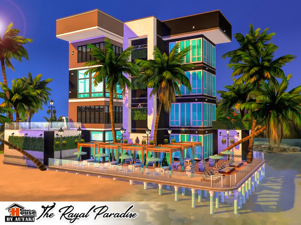 Sims 4 The Rayal Paradise house by autaki at TSR