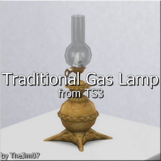 Sims 4 Traditional Gas Lamp from TS3 by TheJim07 at Mod The Sims