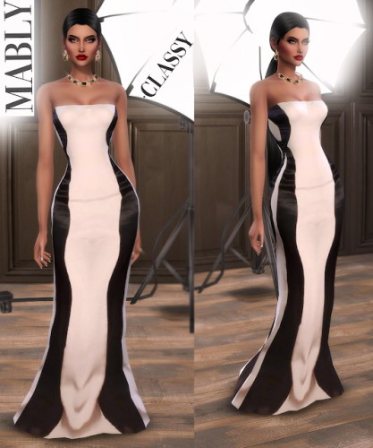 CLASSY dress at Mably Store » Sims 4 Updates