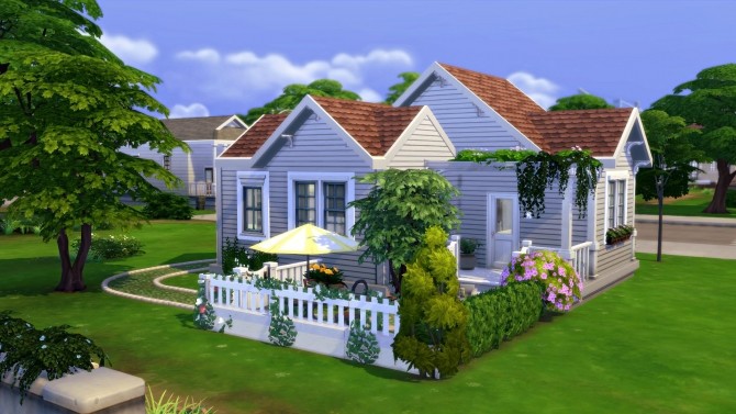 Sims 4 Base game starter home by Tiphaine Sims at L’UniverSims