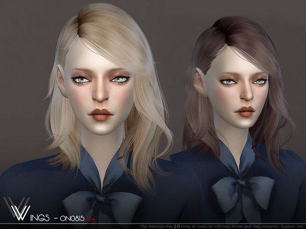 Sims 4 WINGS ON0815 hair by wingssims at TSR