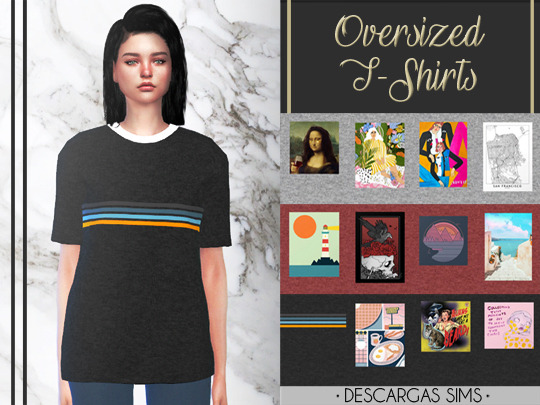 Sims 4 Oversized T Shirts at Descargas Sims