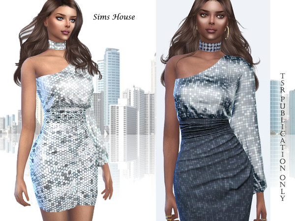 Sims 4 Dress chic by Sims House at TSR