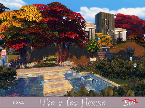 Sims 4 Like a Tea House by evi at TSR