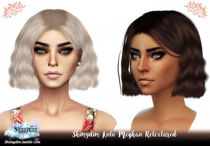 Sims 4 Anto Meghan Hair Retexture + Child & Toddler Naturals + Unnaturals at Shimydim Sims