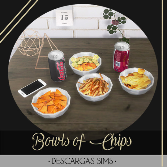 Sims 4 Bowls of Chips at Descargas Sims