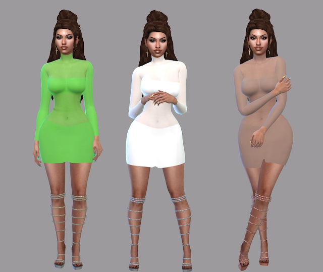 Sims 4 Bodys of Water dress at Teenageeaglerunner