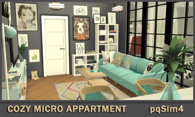 Sims 4 Eclectic 3º D Cozy Micro Appartment at pqSims4