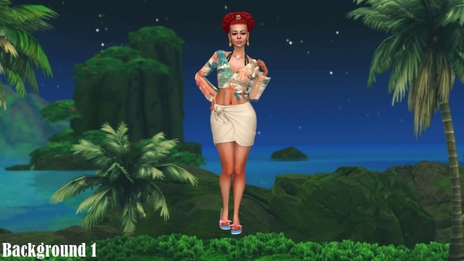 Sims 4 Island Living Landscape CAS Backgrounds at Annett’s Sims 4 Welt