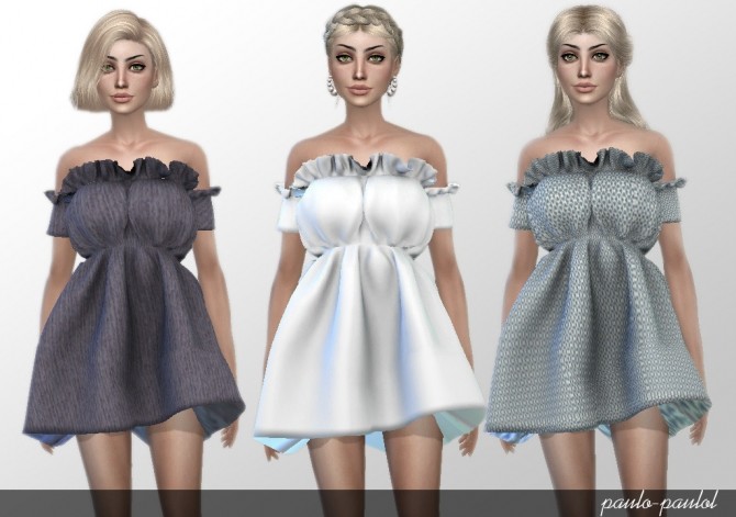 Sims 4 Short dress at Paulo Paulol