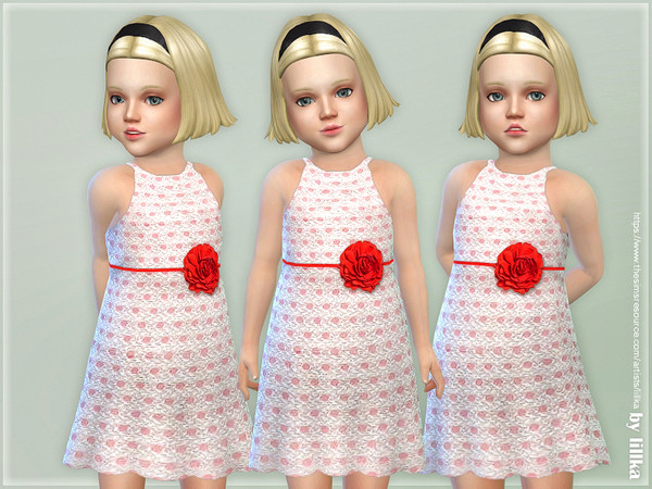 Sims 4 Dot Party Dress by lillka at TSR