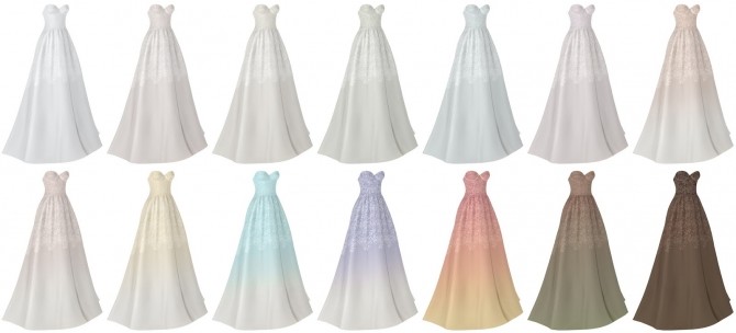 Sims 4 Lace corset wedding dress at LazyEyelids