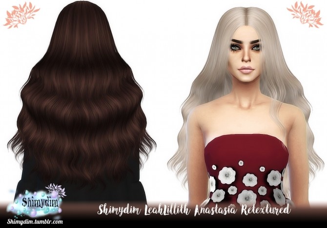 Sims 4 LeahLillith Anastasia Hair Retexture Naturals + Unnaturals at Shimydim Sims
