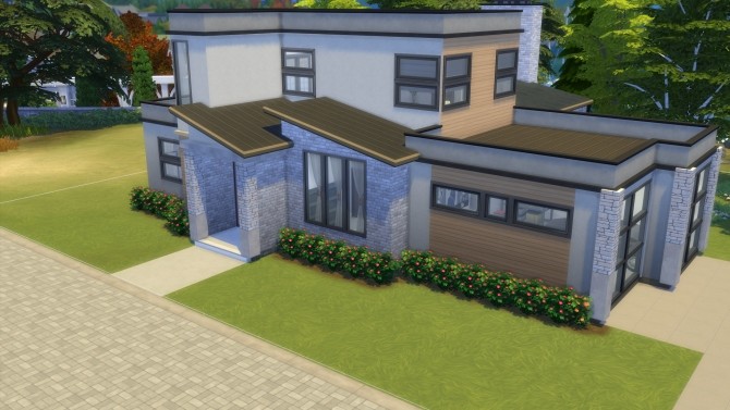 Sims 4 Fab Flat Top house by Vulpus at Mod The Sims