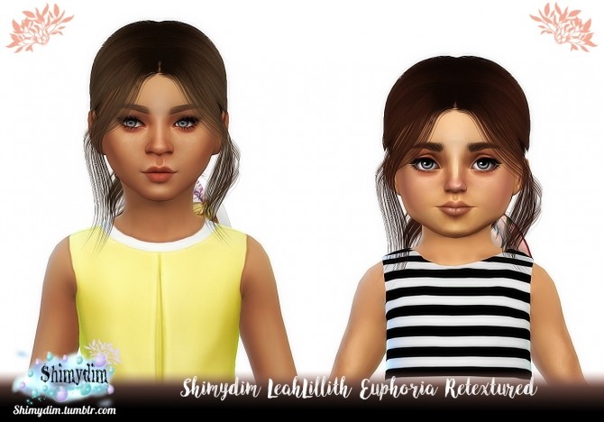 Sims 4 LeahLillith Euphoria Hair Retexture + Child & Toddler Naturals + Unnaturals at Shimydim Sims