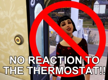 No Reaction to the Thermostat by Zer0 at Mod The Sims