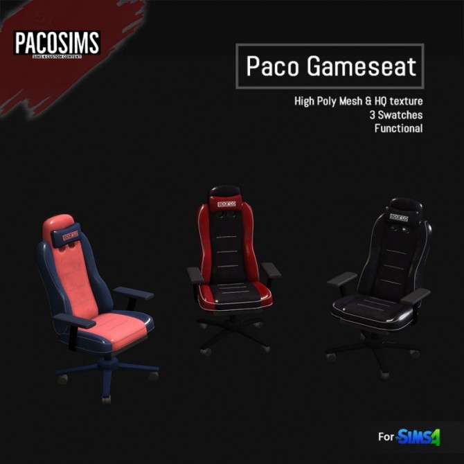 Sims 4 Gameseat (P) at Paco Sims