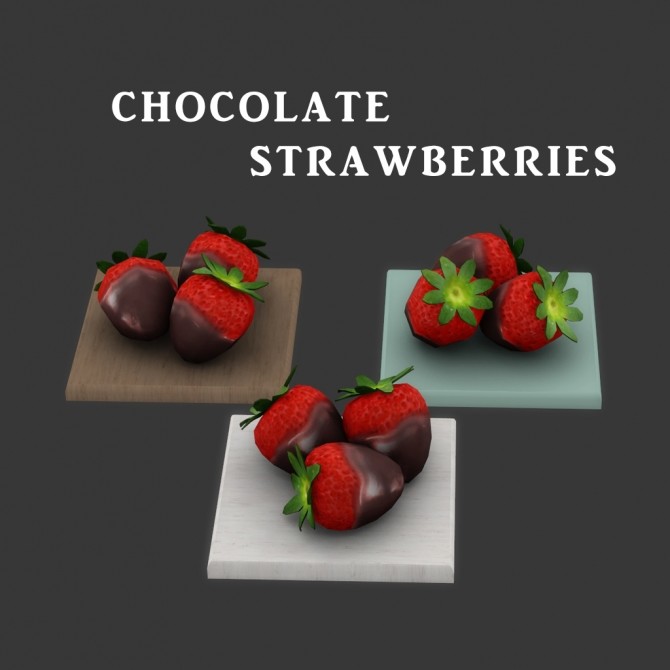 Sims 4 Chocolate Strawberries at Leo Sims