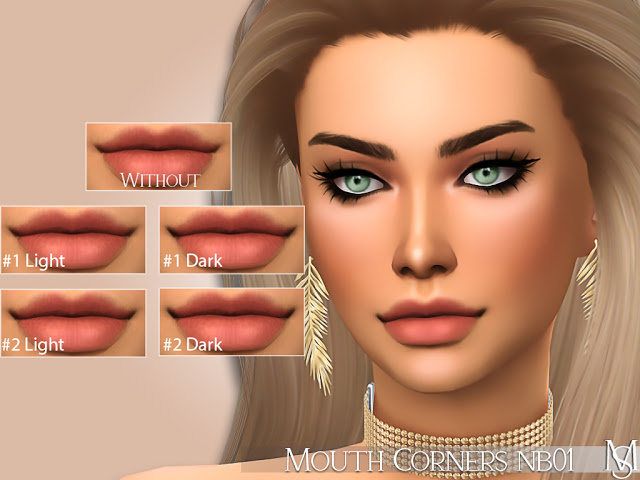 Sims 4 Mouth Corners NB01 at MSQ Sims