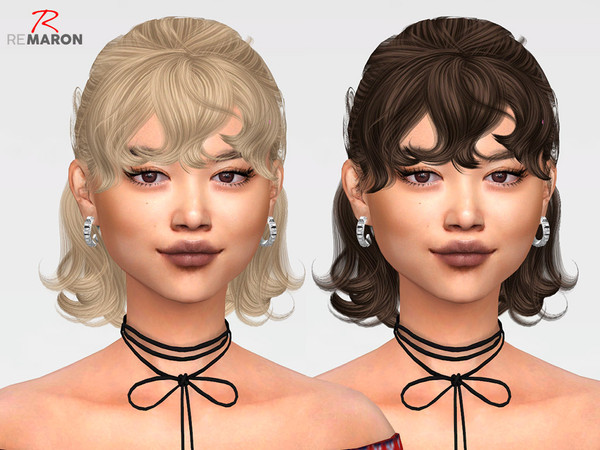 Sims 4 ON0918 hair retexture by remaron at TSR