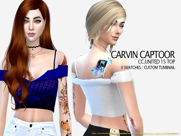 Sims 4 United 15 top by carvin captoor at TSR