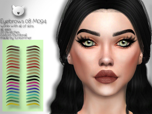Sims 4 Eyebrows 08 M094 by turksimmer at TSR