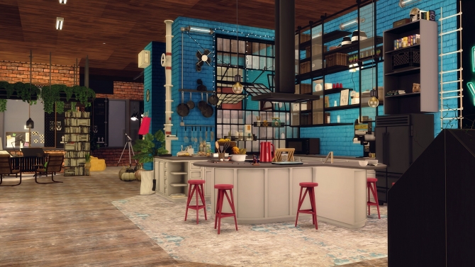 75 | BLUE BRICK APT (930 MEDINA STUDIO) at SoulSisterSims » Sims 4 Updates