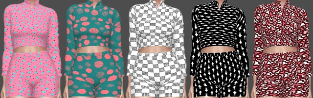Sims 4 NitroPanic Recolors: Lace Up Jumpsuit, Play Neon Set + Tube Top BF Shirt at Annett’s Sims 4 Welt