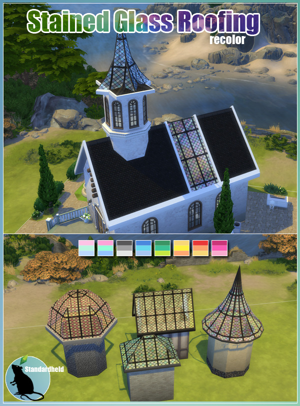 Sims 4 Stained Glass Roofing Recolor at Standardheld