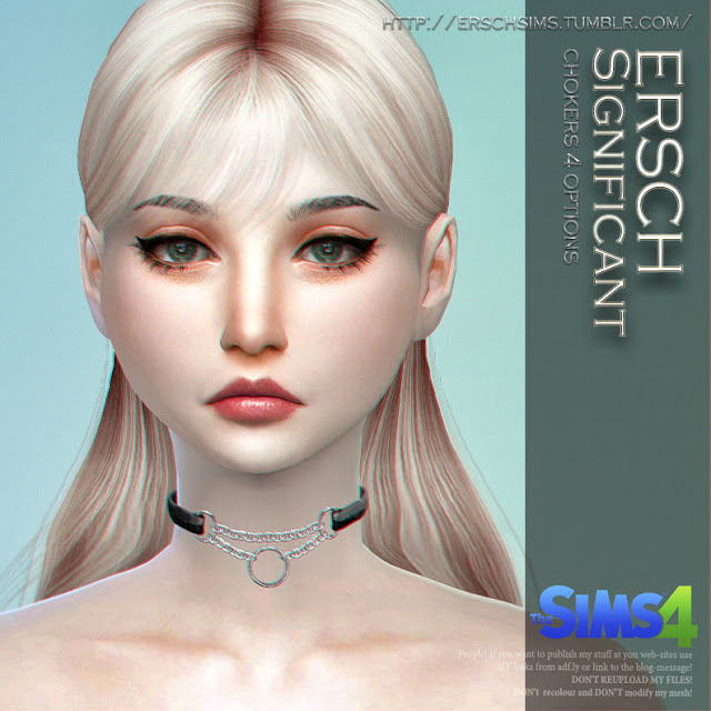 Sims 4 Significant Chokers at ErSch Sims