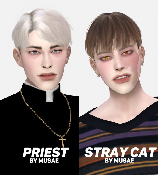 Priest & Stray Cat Hair at EFFIE » Sims 4 Updates
