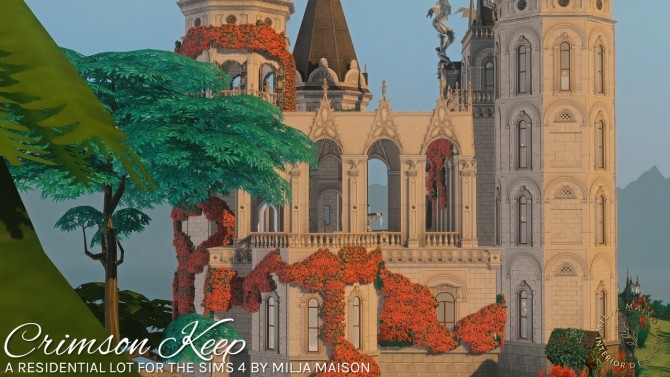 Sims 4 CRIMSON KEEP fantasy castle at Milja Maison