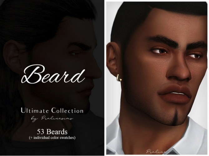 Sims 4 Beard Ultimate collection 53 items at Praline Sims