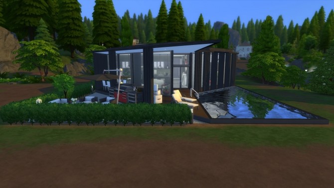 Sims 4 Modern sharp house No CC by Augustas at Mod The Sims