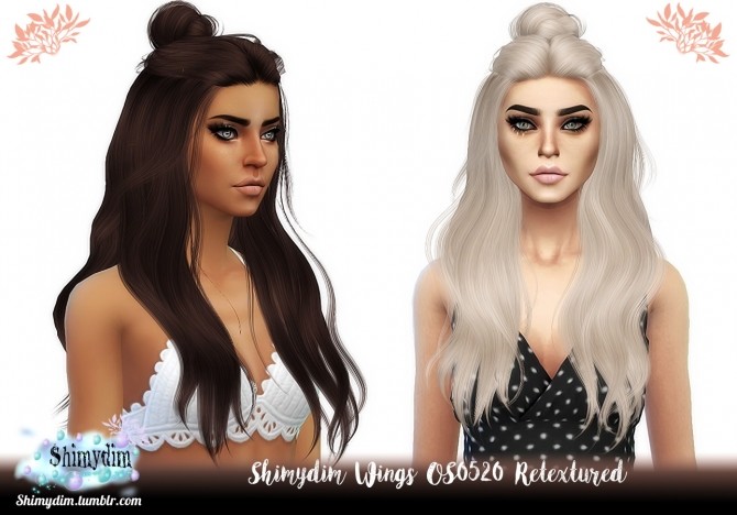 Sims 4 S4 Wings OS0520 Hair Retexture Naturals + Unnaturals at Shimydim Sims