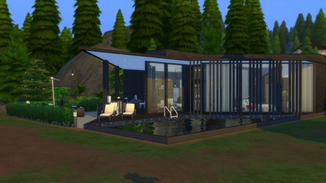 Sims 4 Modern sharp house No CC by Augustas at Mod The Sims