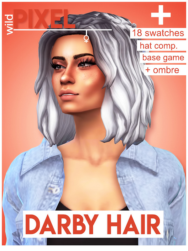 Sims 4 DARBY HAIR at Wild Pixel