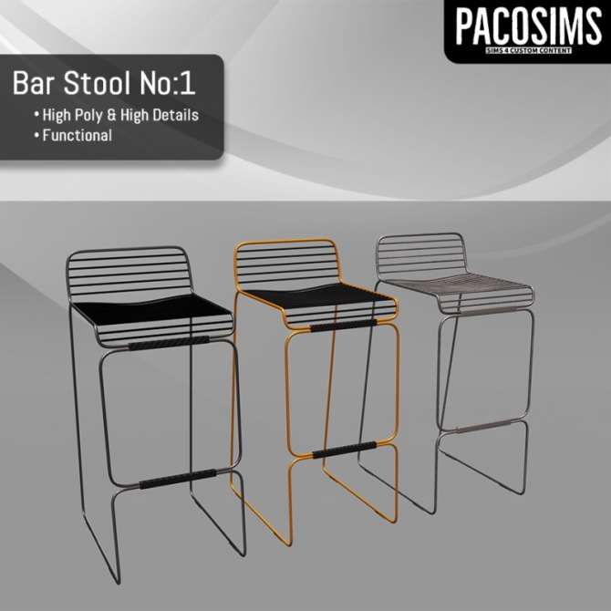 Sims 4 Bar Stool CC