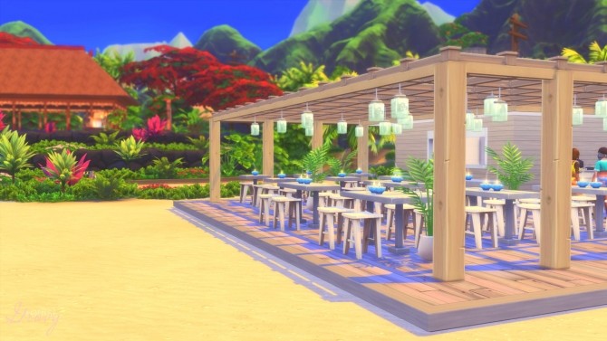 Sims 4 Simple Beach Restaurant at GravySims