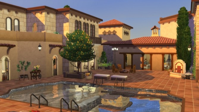 Sims 4 Mediterran Villa at ArchiSim