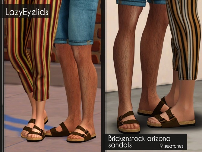 Sims 4 Brickenstock arizona sandals at LazyEyelids